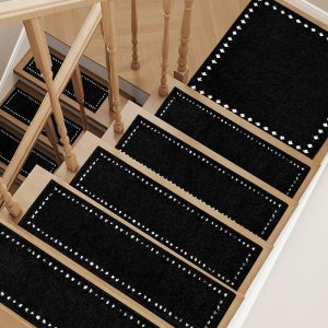 Non-slip stair treads suitable for wood and tile stair surfaces