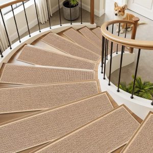 Soft stair treads that reduce noise and add comfort underfoot on stairs