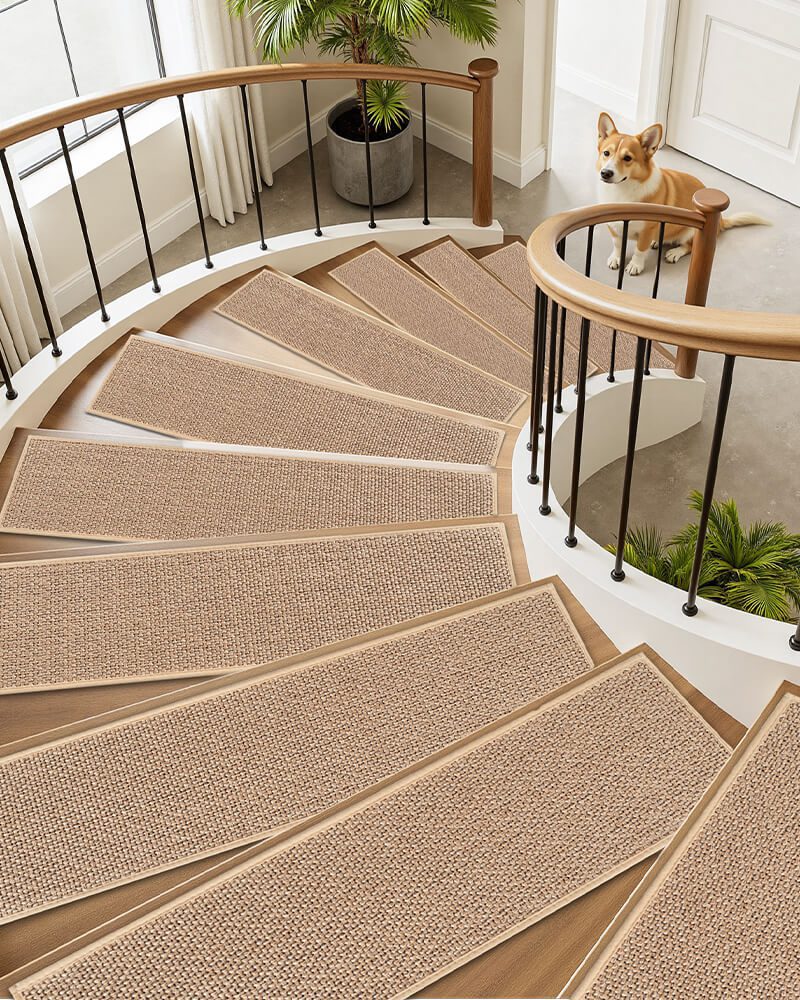 non-slip-stair-treads-for-hardwood-stairs Soft stair treads that reduce noise and add comfort underfoot on stairs