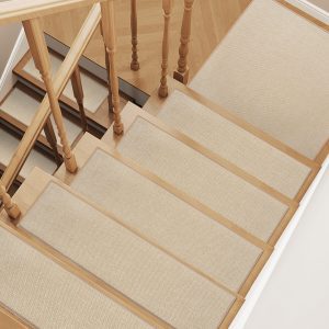 Pet-friendly non-slip stair treads enhancing home safety 