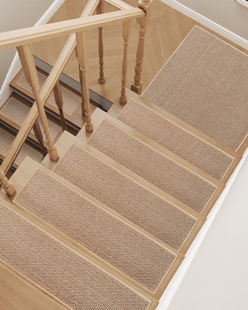 quiet-stair-treads-reducing-step-noise Washable stair treads built for busy households and high traffic staircases