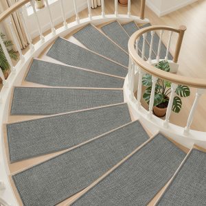 Cushioned stair treads offering secure and quiet steps
