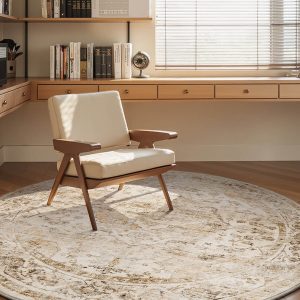 Vintage washable area rug perfect for stylish interior design