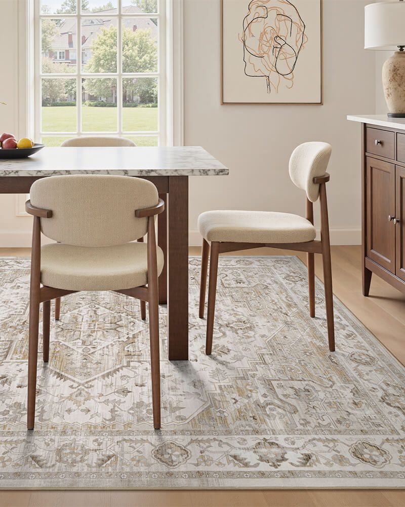 solara-washable-area-rug-beige-in-kitchen