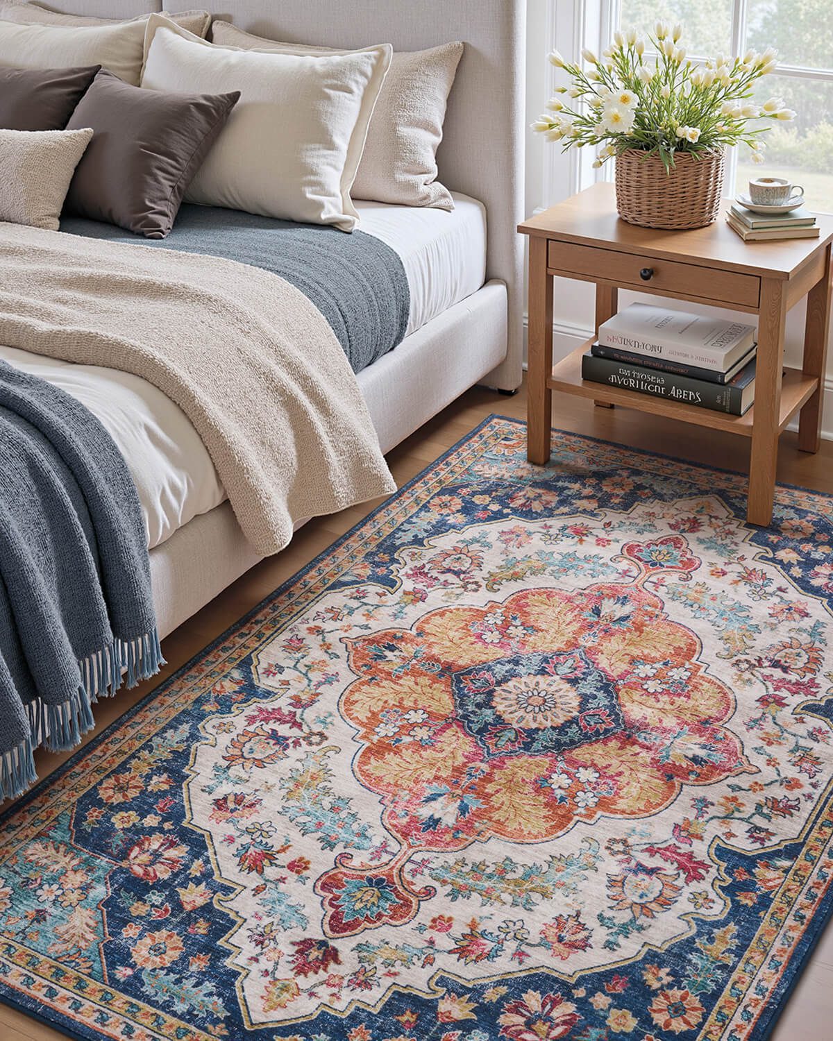 timeless-boho-vintage-area-rug-for-cozy-interiors
