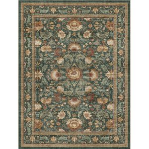 Vintage floral area rug offering soft comfort for modern interiors