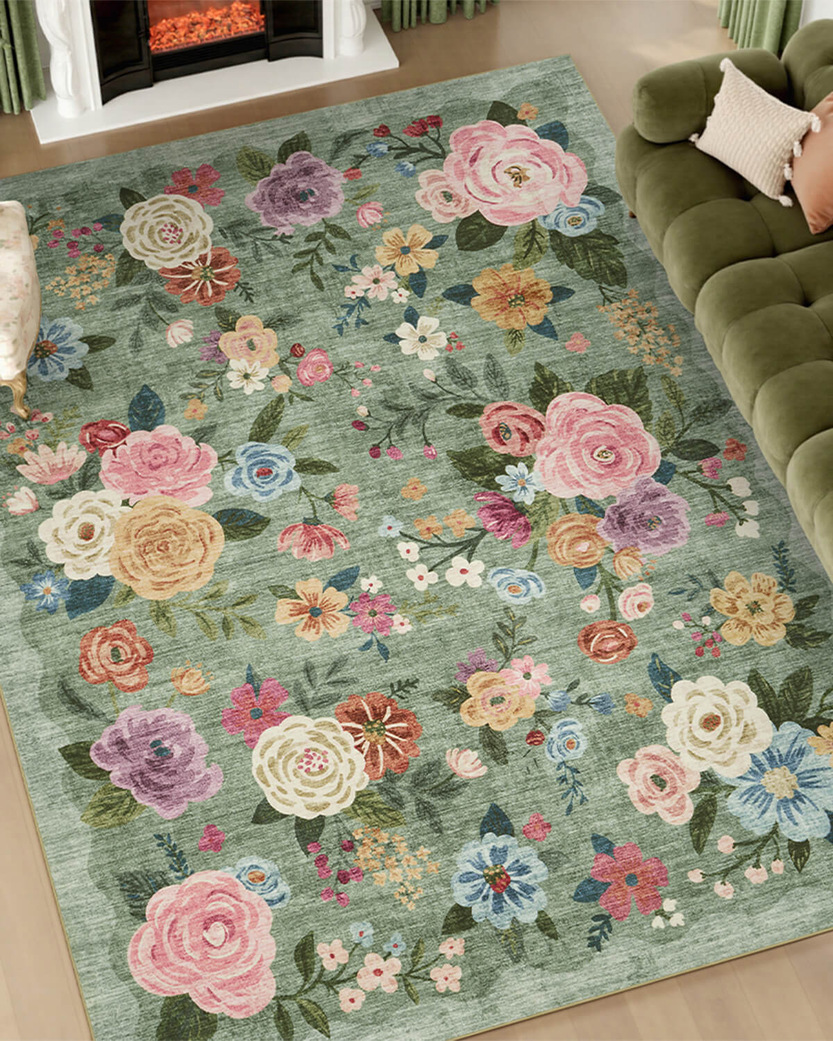 vintage-floral-area-rug-soft-durable-for-cozy-family-space