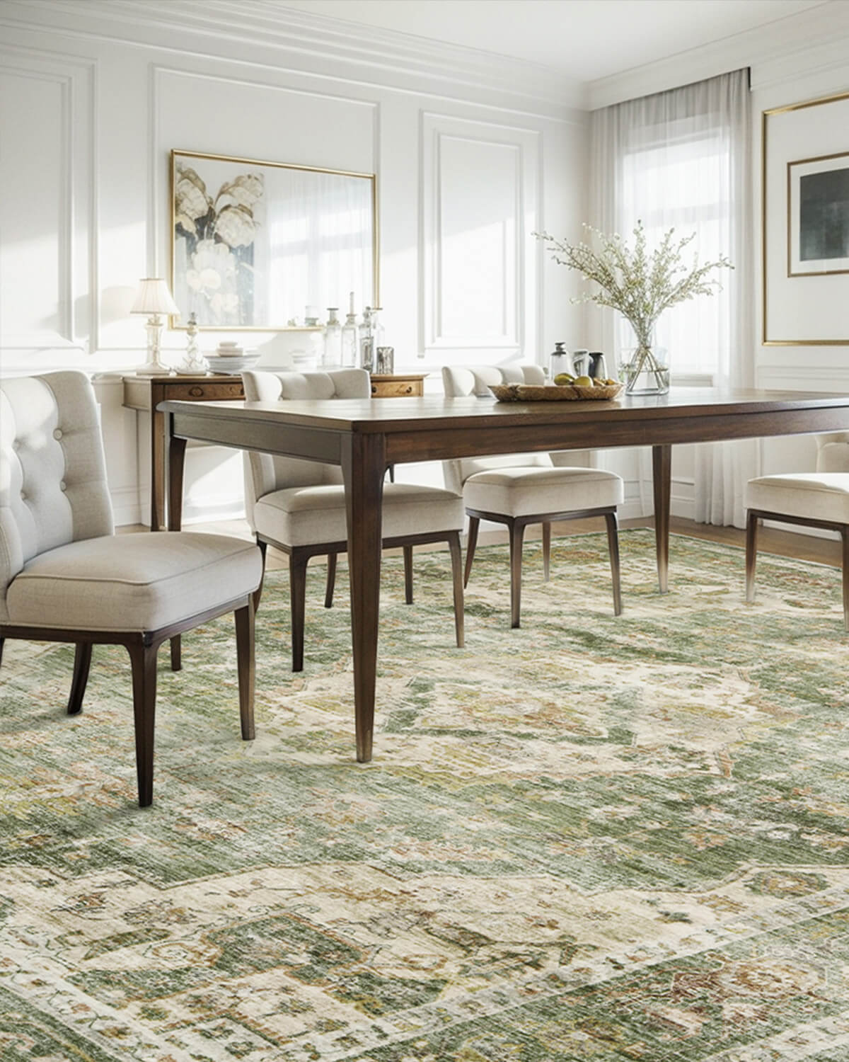 vintage-soft-area-rug-for-pet-friendly-home-spaces
