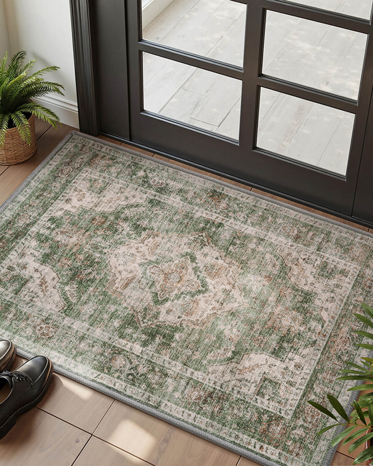 vintage-style-area-rug-for-relaxed-modern-interiors Vintage style area rug suitable for relaxed modern interior design