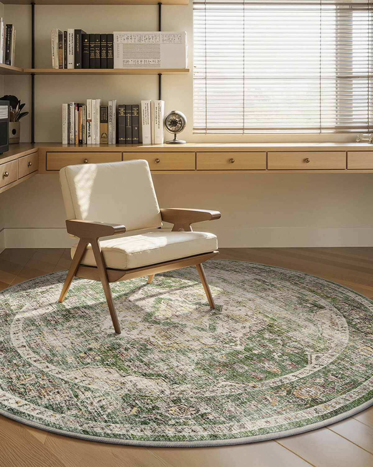 vintage-washable-area-rug-for-easy-care-home-decor Vintage washable area rug offering easy care maintenance and decorative style