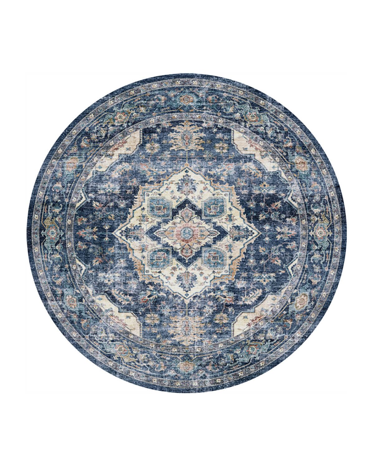 vintage-washable-area-rug-for-living-room-pet-friendly-home Vintage washable area rug designed for living rooms with pet friendly soft texture and durable construction