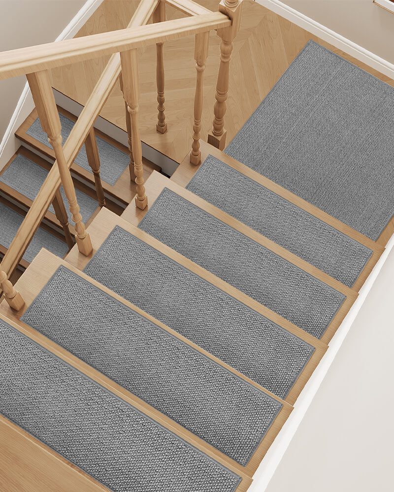 washable-stair-treads-for-high-traffic-stairs Pet-friendly stair treads with secure grip to prevent slipping