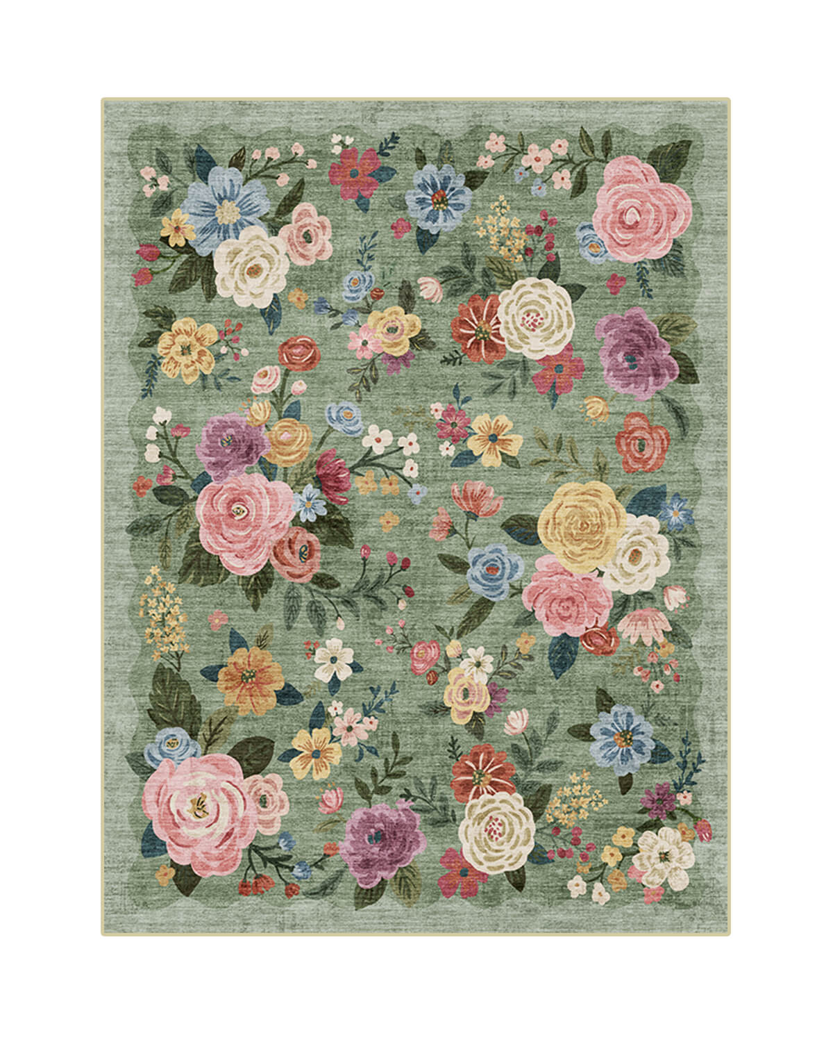washable-vintage-floral-rug-soft-durable-for-daily-use Vintage floral area rug with machine washable design and soft texture for cozy home decor